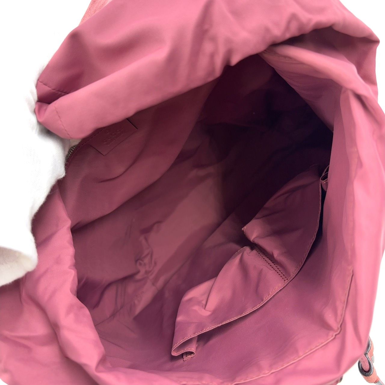 GUCCI GGブルームス アンティークローズ PVC ピンク×ベージュ リュック