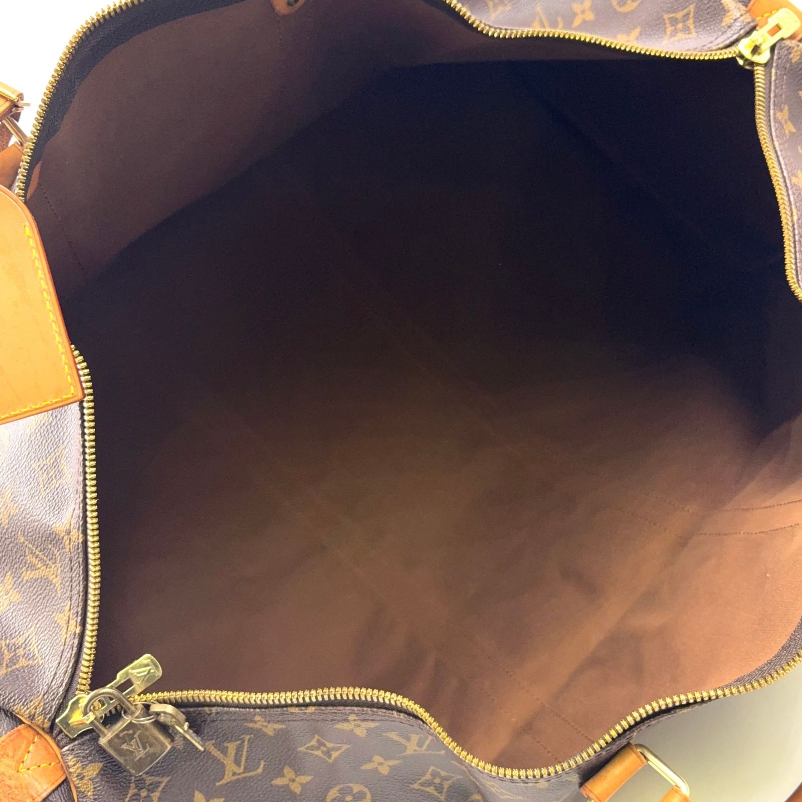 LOUIS VUITTON キーポル60 モノグラム モノグラム レザー×PVC ブラウン