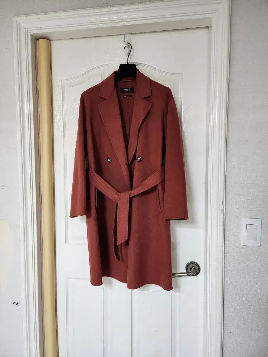 麻＆茉莉花 ジャスミン ウィークエンド フリルト ベルト付き コート