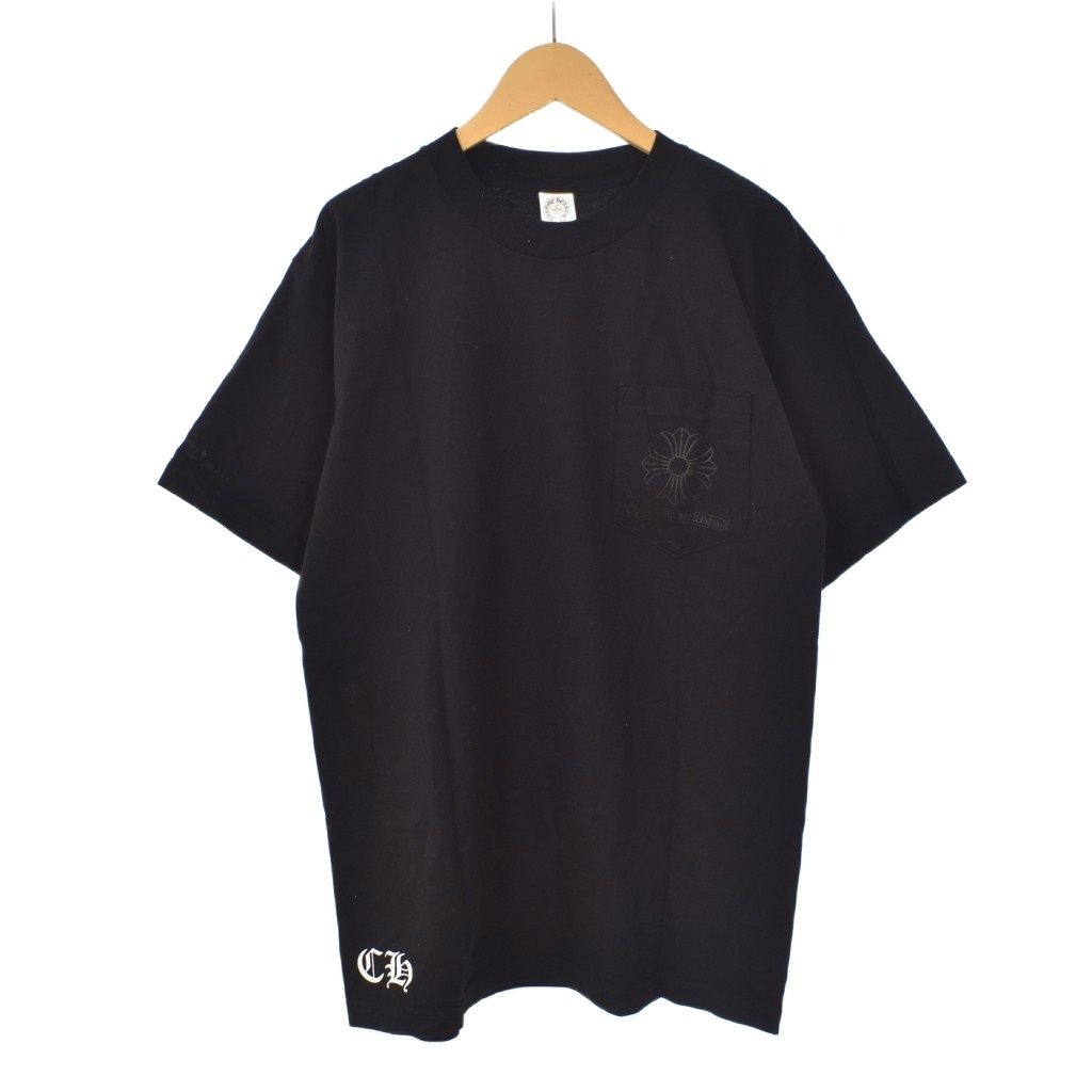 クロムハーツ CHROME HEARTS CHロゴ Tシャツ カットソー 半袖 ロゴ プリント M 黒 ブラック