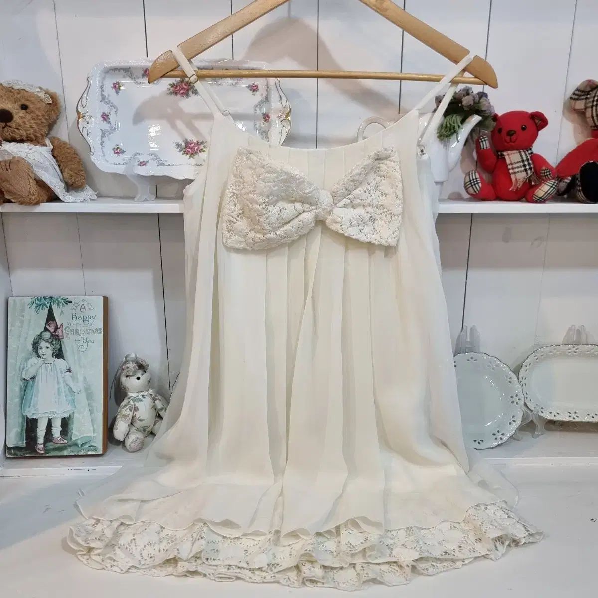  リズリサ LIZ LISA シフォン キャミソール ワンピース 長袖 七分袖 ミニワンピース