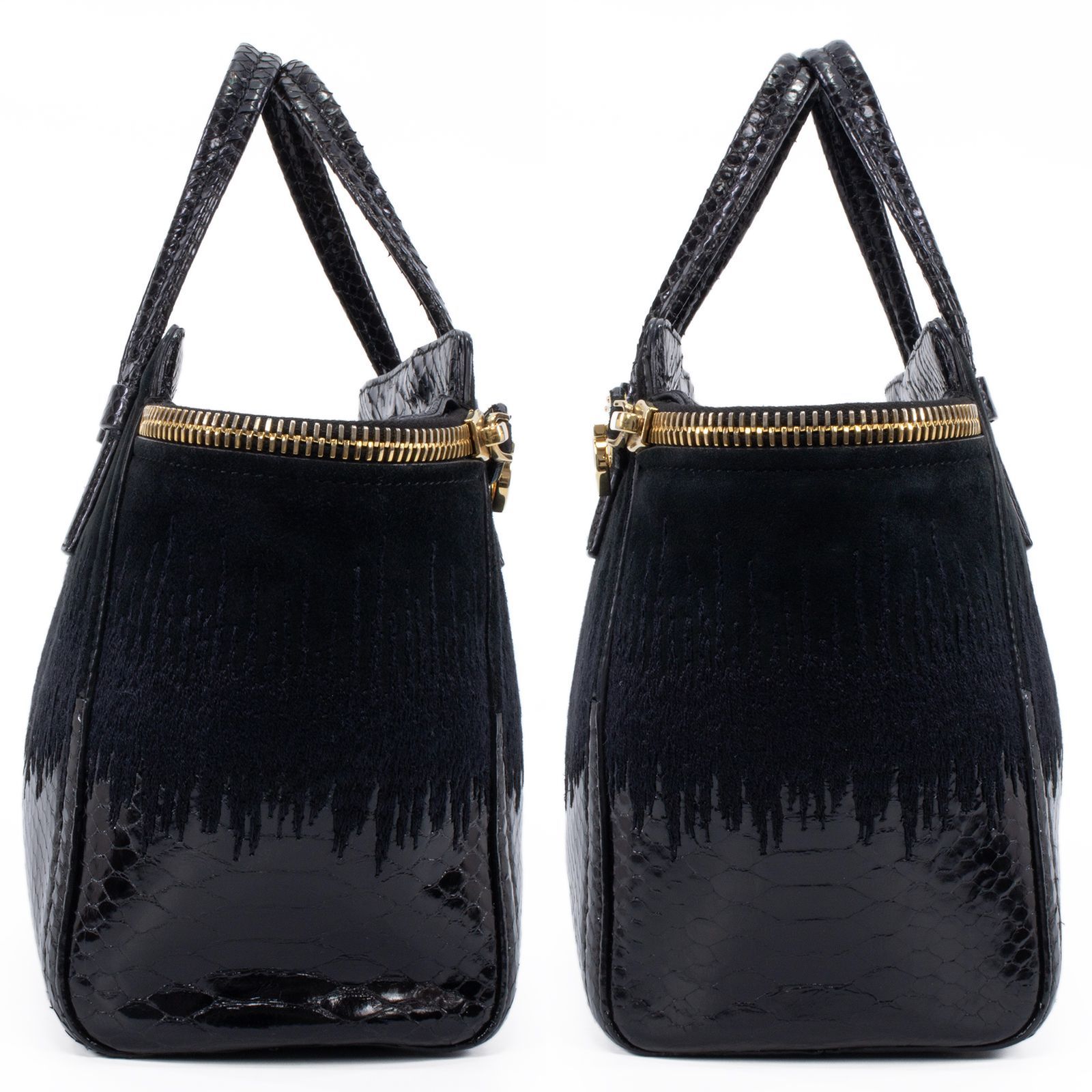 本物 送料無料 フェラガモ ハンドバッグ レディース パイソン スエード