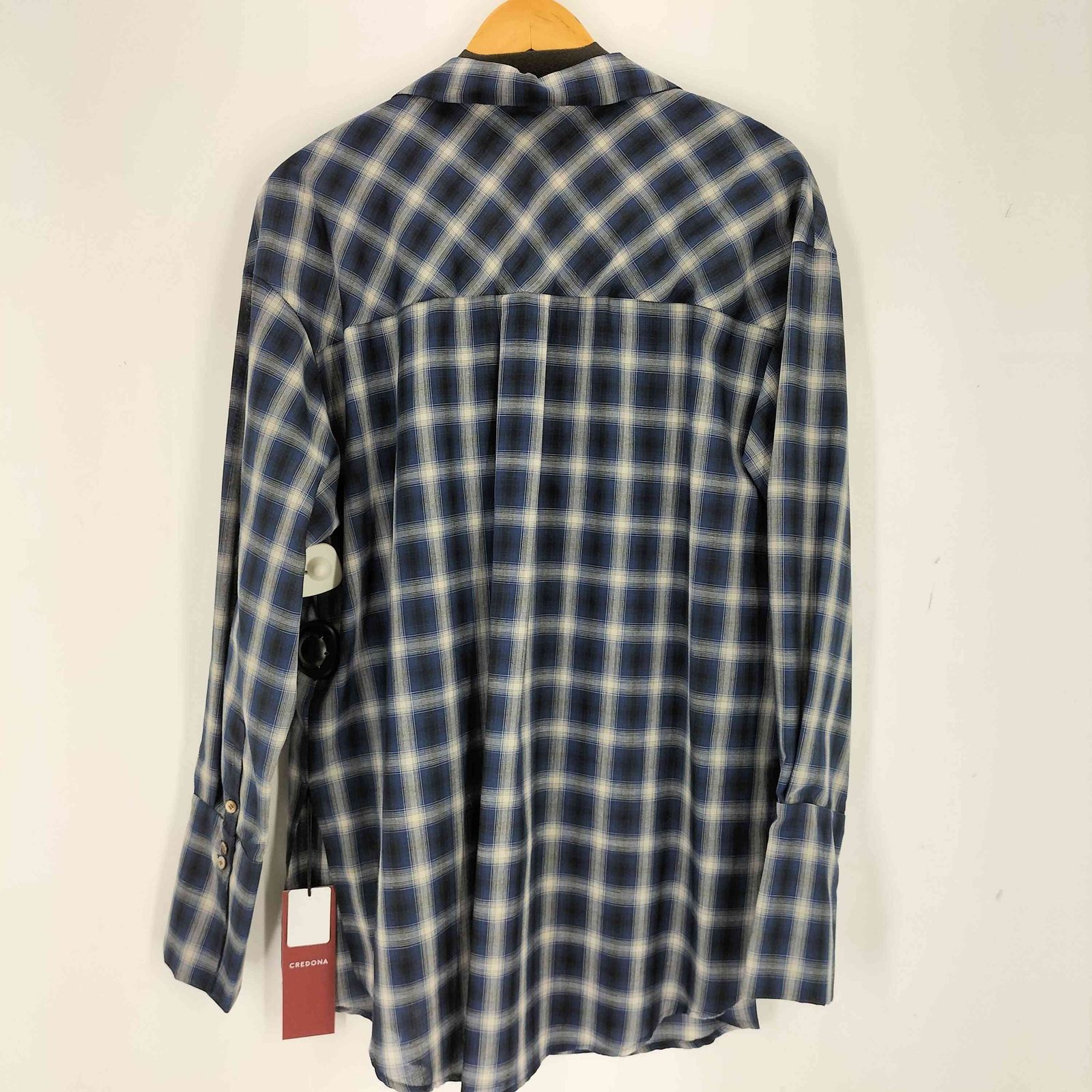 クレドナ CREDONA SHEER CHECK SHIRT JACKET レディース