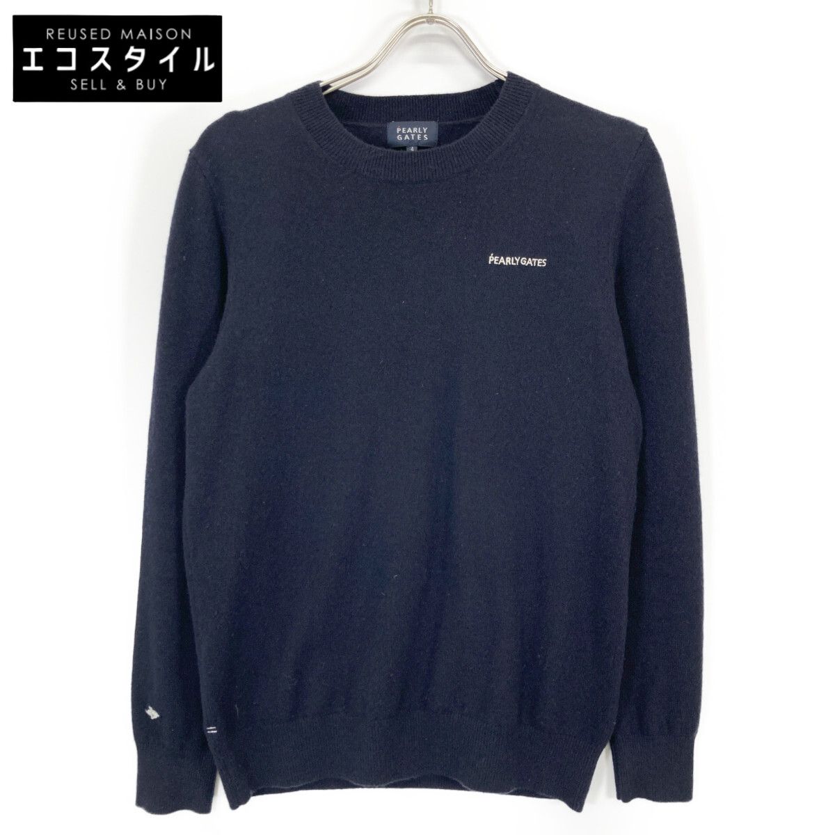 PEARLYGATES パーリーゲイツ ﾈｲﾋﾞｰ ｶｼﾐﾔ100 ｸﾙｰﾈｯｸｾｰﾀｰ 4 - メルカリ