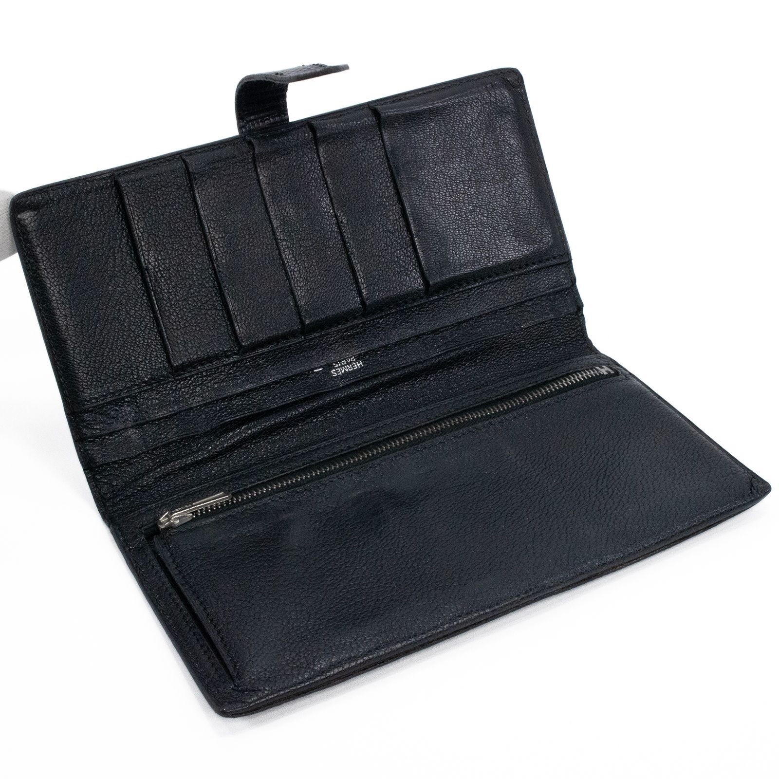 本物 送料無料 エルメス 長財布 二つ折り財布 見開きタイプ メンズ