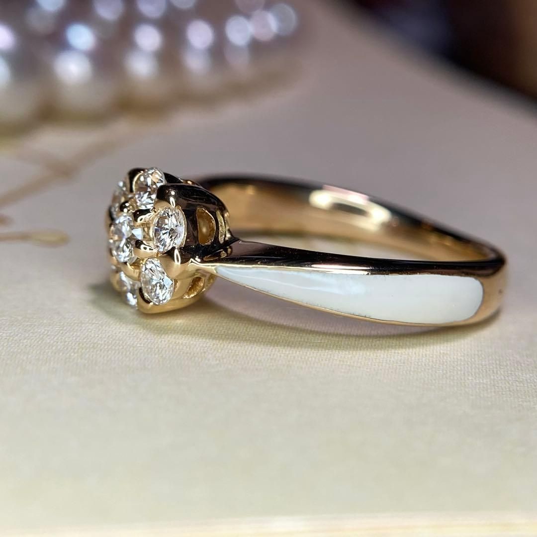 k18 コルロフ (KORLOFF)幸運の物語を宿す ダイヤ エナメル 指輪 - メルカリ