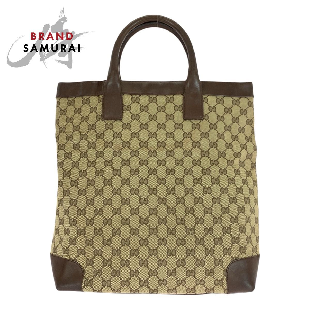 GUCCI グッチ ベージュ ブラウン ゴールド金具 GGキャンバス/レザー