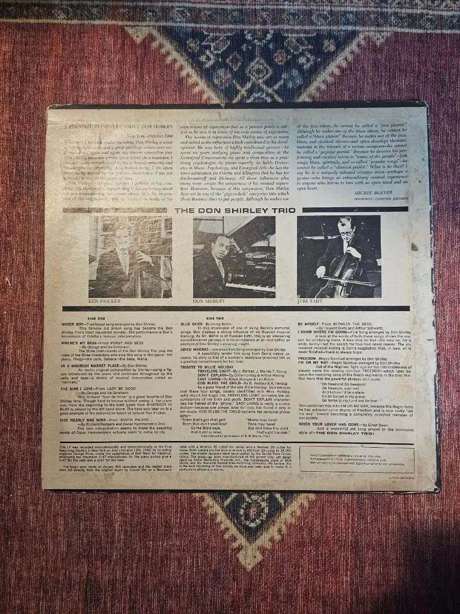 Jazz Don Shirley trio