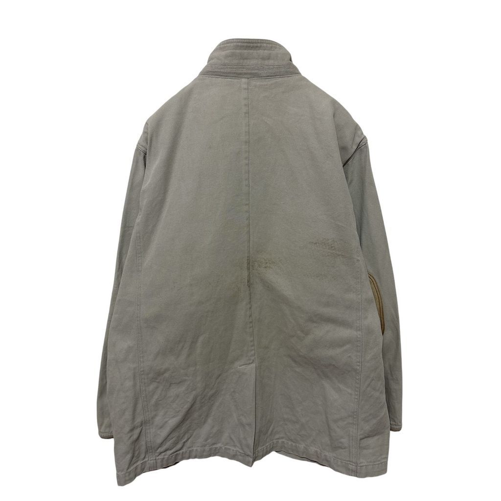 ORVIS】 90s オープンカラー切り替え レザーエルボーパッチ ダック