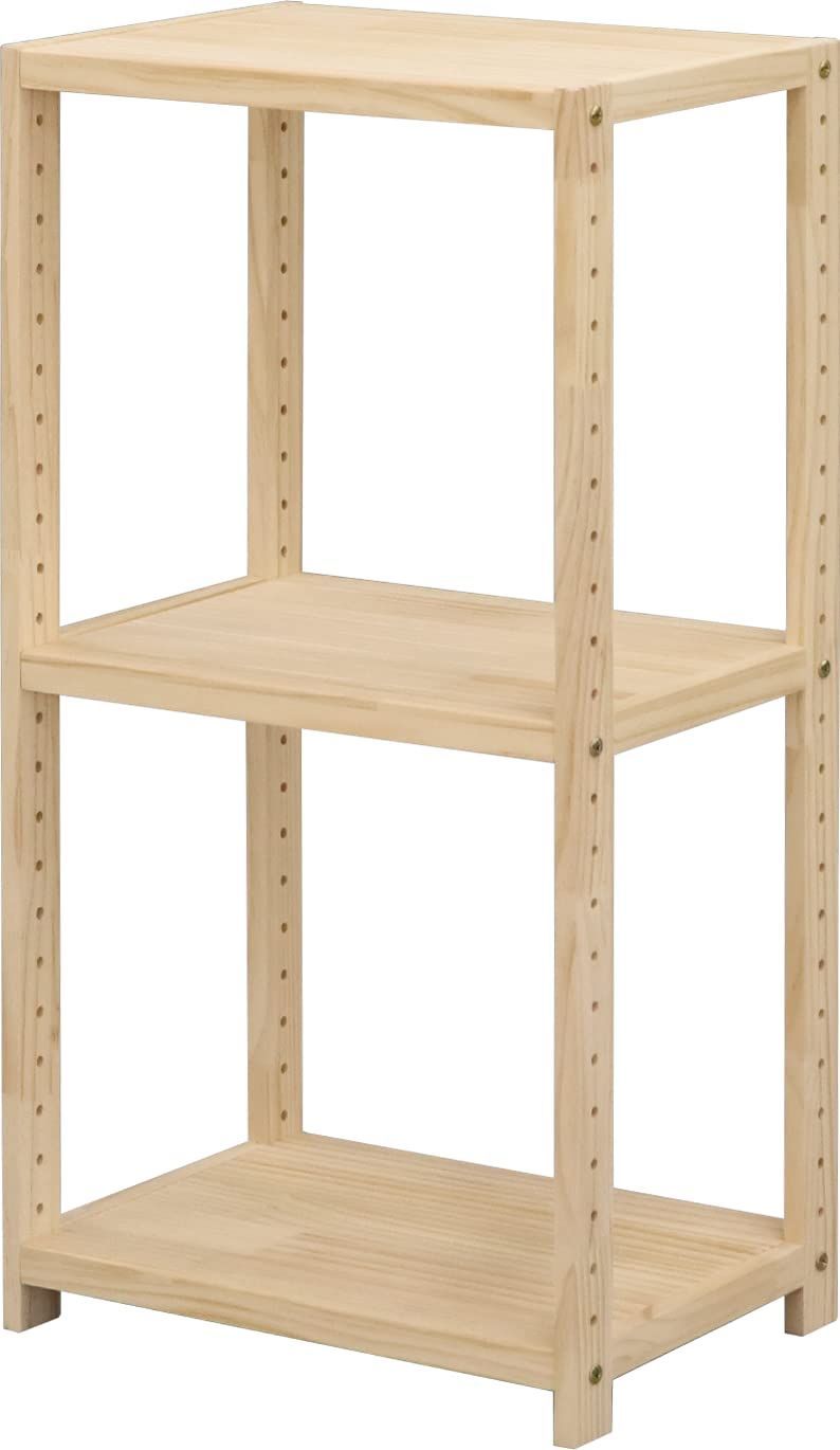 人気商品】幅42.5×奥行30×高さ83cm 40 木製 ナチュラル 3段 HZPR-3D42
