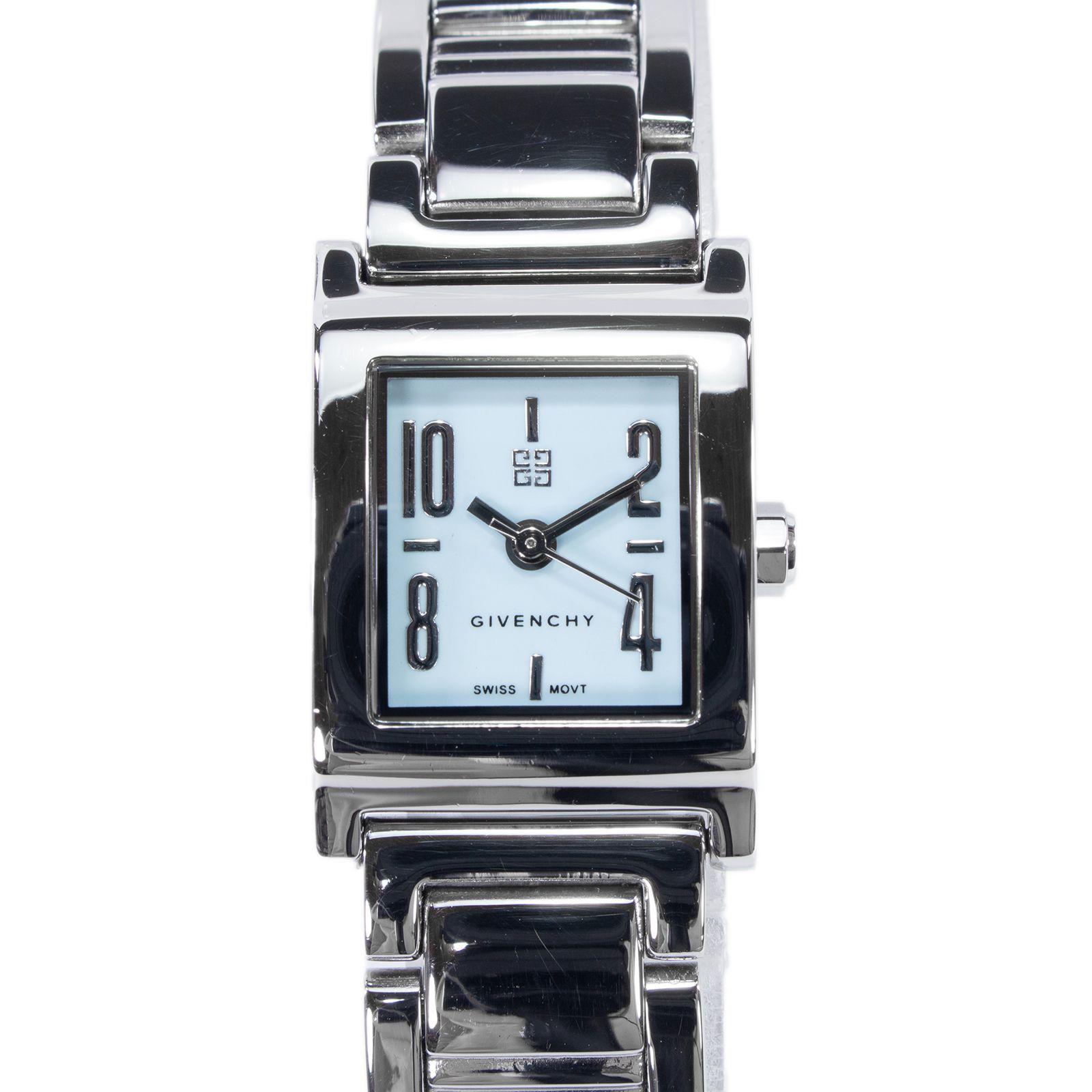 稼働品　GIVENCHY ジバンシー　スクエア　ネイビー文字盤　腕時計 稼働品 送料無料 ジバンシー 腕時計 クォーツ 3針 レディース EX.08.0