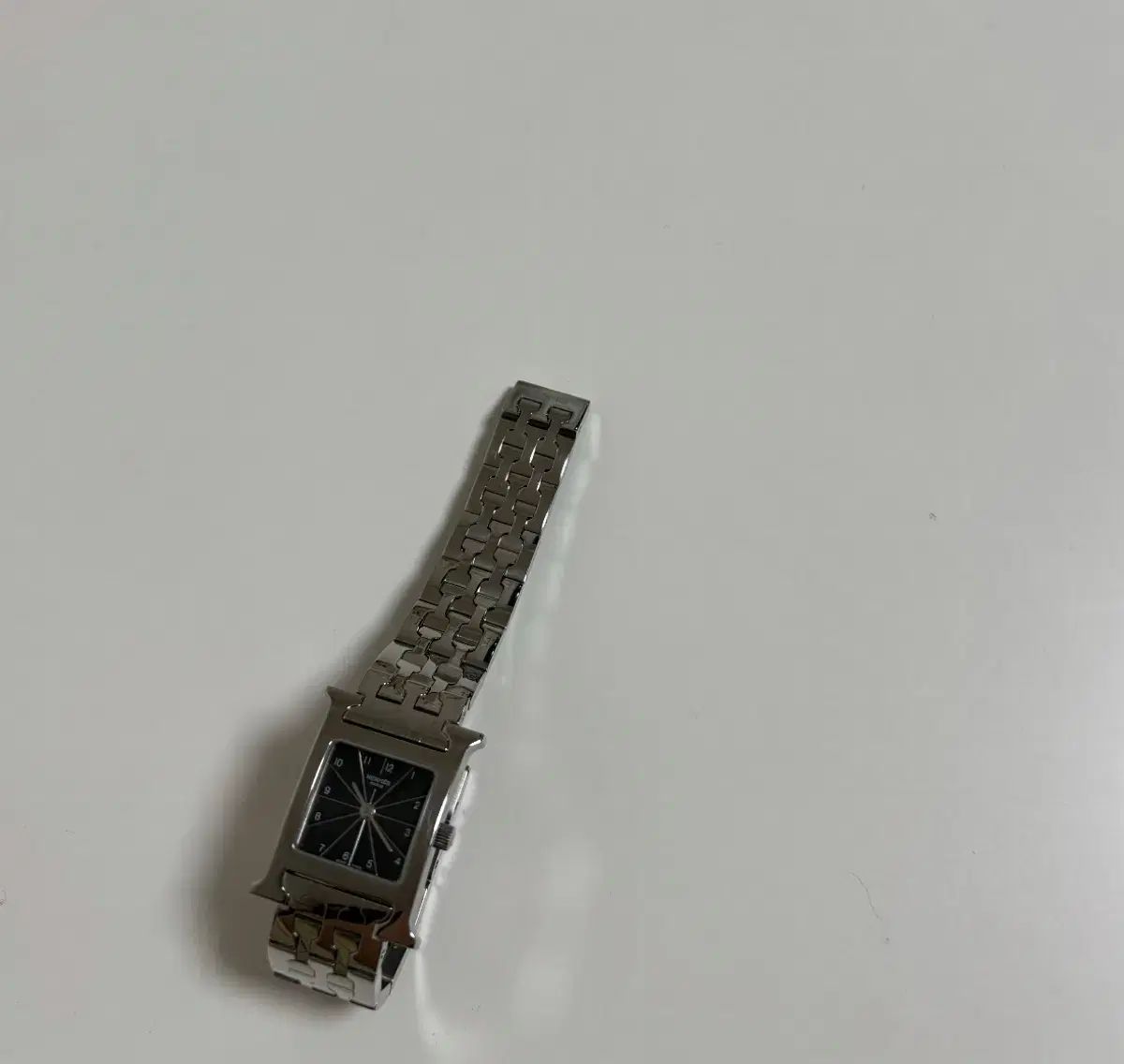  Hermes H-アワー スチールブレスレット コンディション スタイリッシュ 腕時計(クォーツ) 腕時計(アナログ)