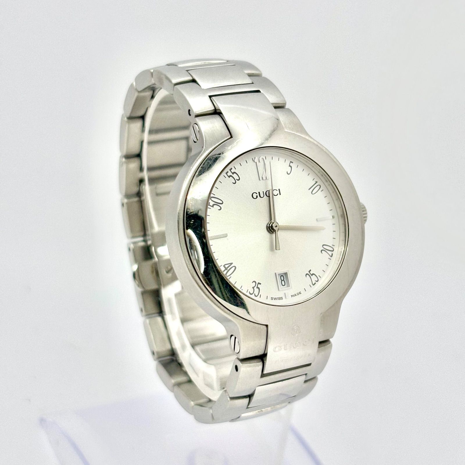 新品電池】GUCCI グッチ 8900M メンズ 腕時計 シルバー 10789876