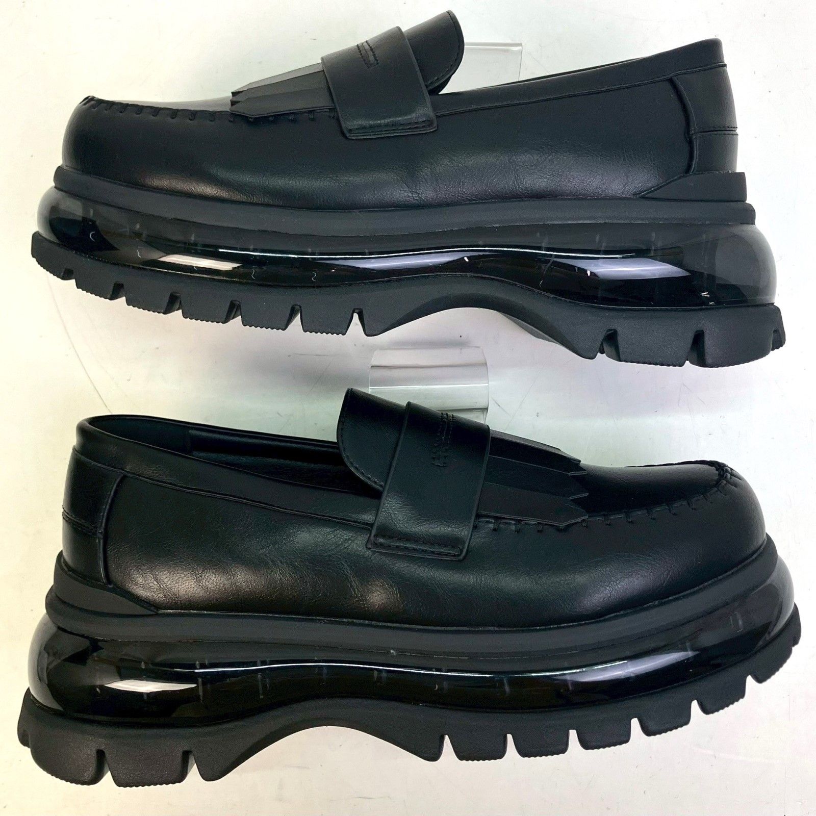 01w-4011 〇 CLEL Air Cushion High Sole Loafer エアークッション 