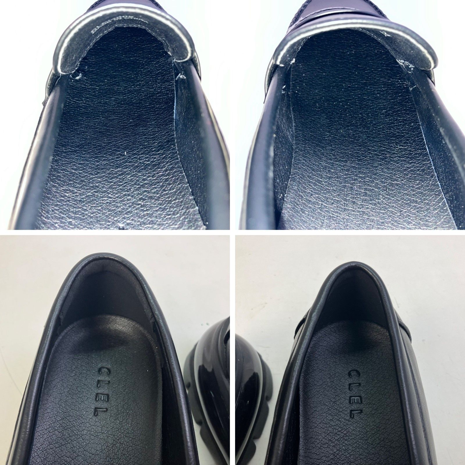 01w-4011 〇 CLEL Air Cushion High Sole Loafer エアークッション 