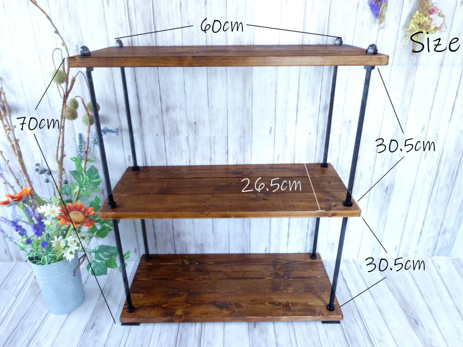 ハンドメイド　シャビーボルトラック ロングタイプ（ダークチーク色） ハンドメイド シャビーボルトラック（ダークチーク色） - メルカリ
