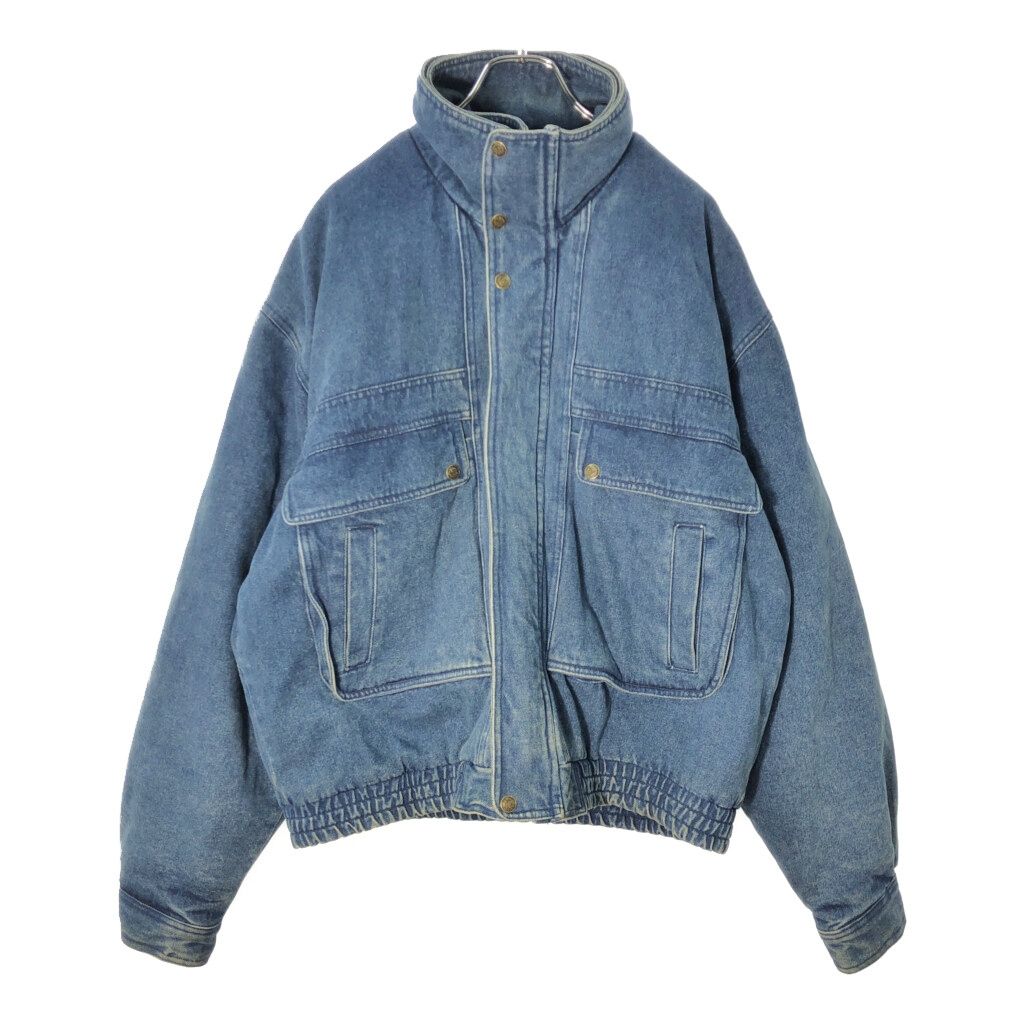 90年代 Mack RUGGED WEAR 中綿 デニムジャケット ブルー メンズ XL 古着 X 0910