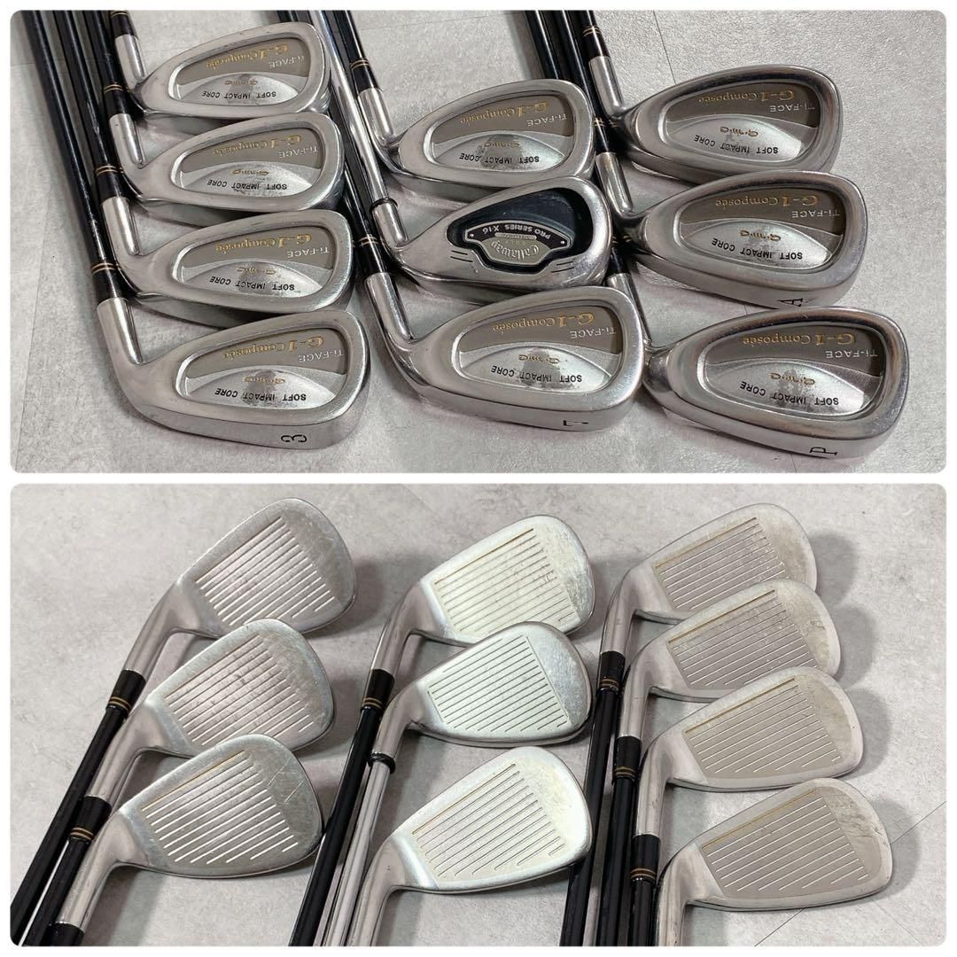 Callaway等！中古メンズゴルフクラブセット！ V454 キャロウェイ ゼクシオ 他 メンズ ゴルフ クラブセット ゴールド