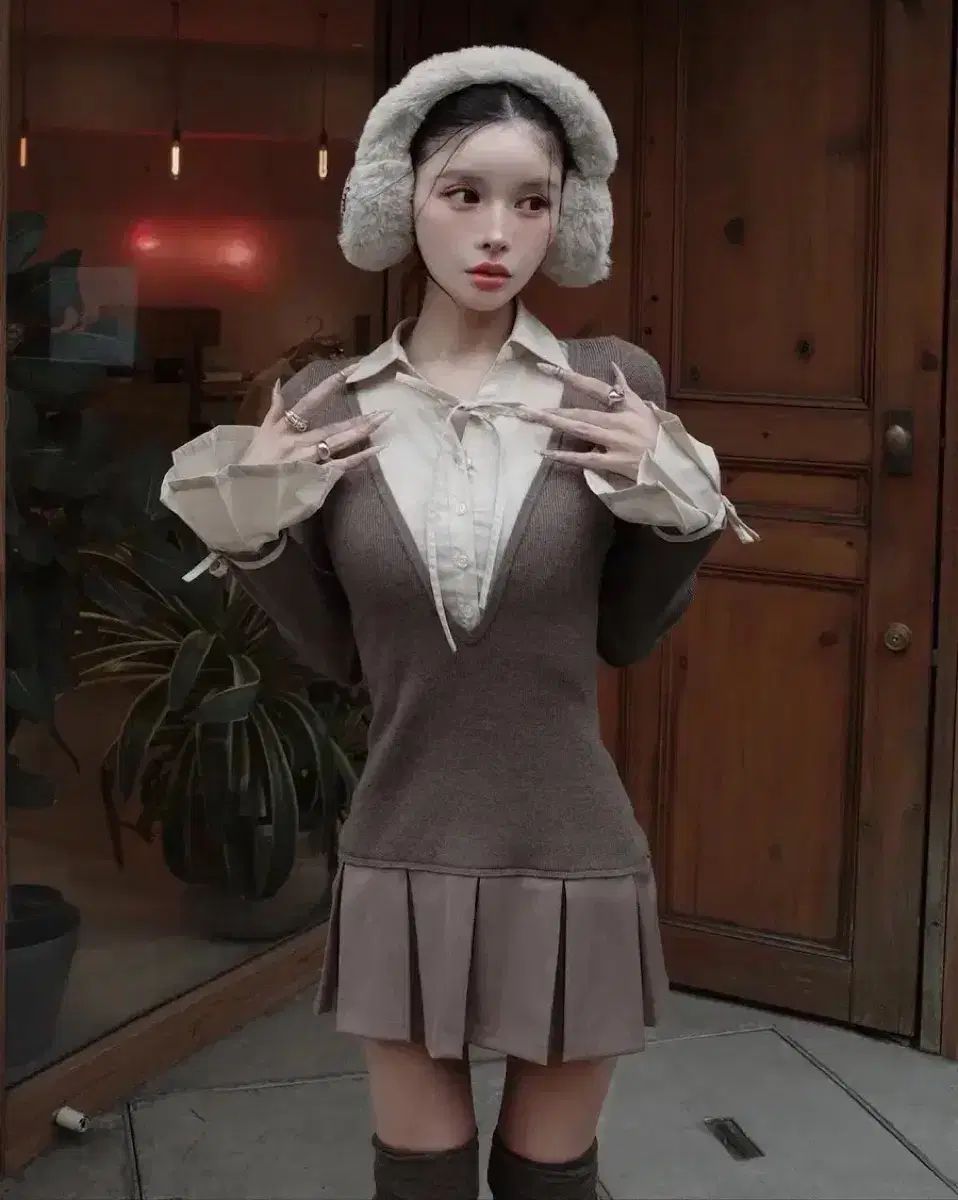 ダリッチ darich シャツ ドッキング プリーツ ミニ 節約 ONE PIECE  