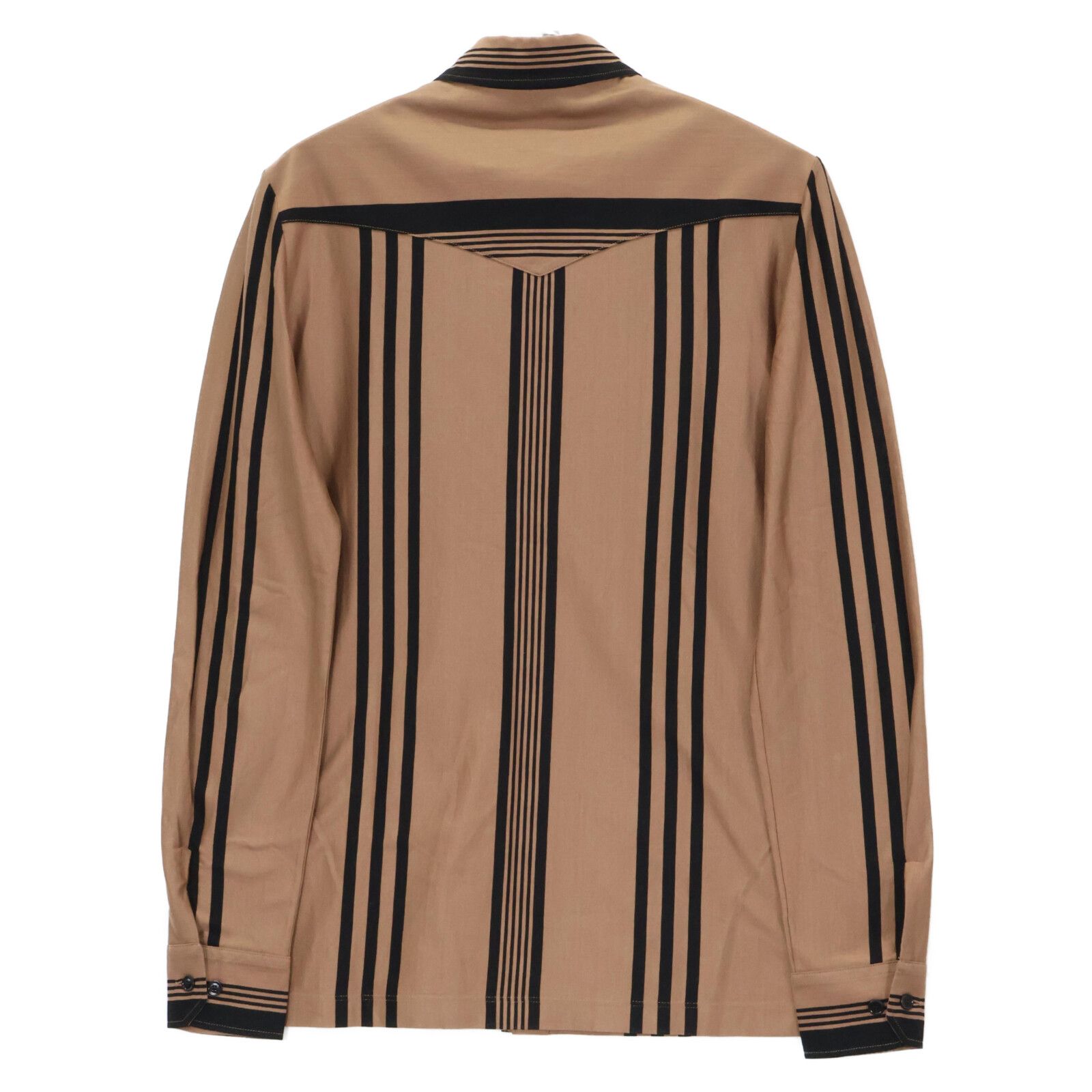 【新品同様】ボッテガヴェネタ　シャツ　胸ポケット　サファリシャツ　ブラウン　36 新品同様】ボッテガヴェネタ シャツ 胸ポケット サファリシャツ