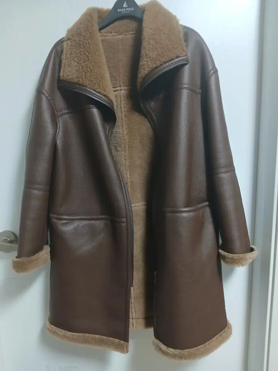 ブラウン 最も安い ウール ムートン コート 55 Munich（ミューニック