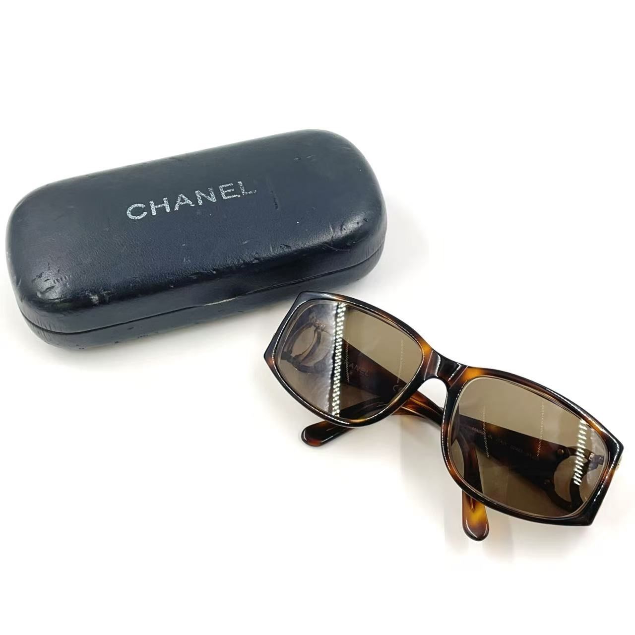 CHANEL ココマーク べっ甲 プラスチック ブラウン サングラス ゴールド