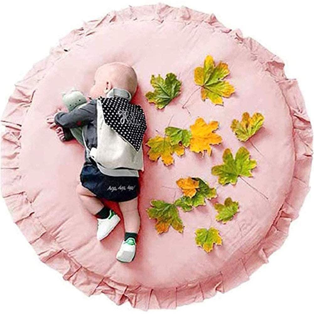 【新着商品】水洗い可能 四季兼用 取り外し可能 超ソフト ふんわり パッド 厚手 毛布レース 赤ちゃん 綿 ギフト 柔らかい ベビークロールマット キッズ サークルマット 抗菌加工 遊びラグマ