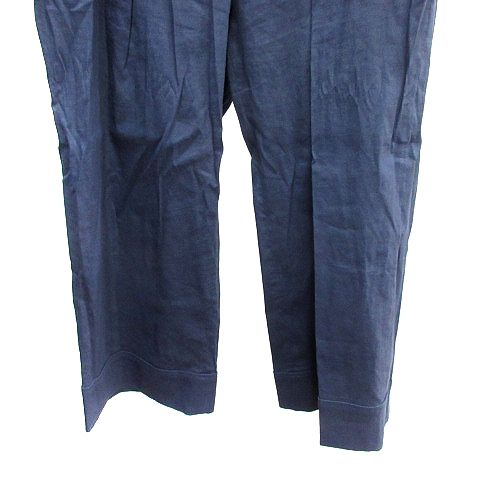 theory luxeネイビー ガウチョパンツ 38タグ付き新品 セオリーリュクス theory luxe ガウチョパンツ 麻 リネン ウエスト