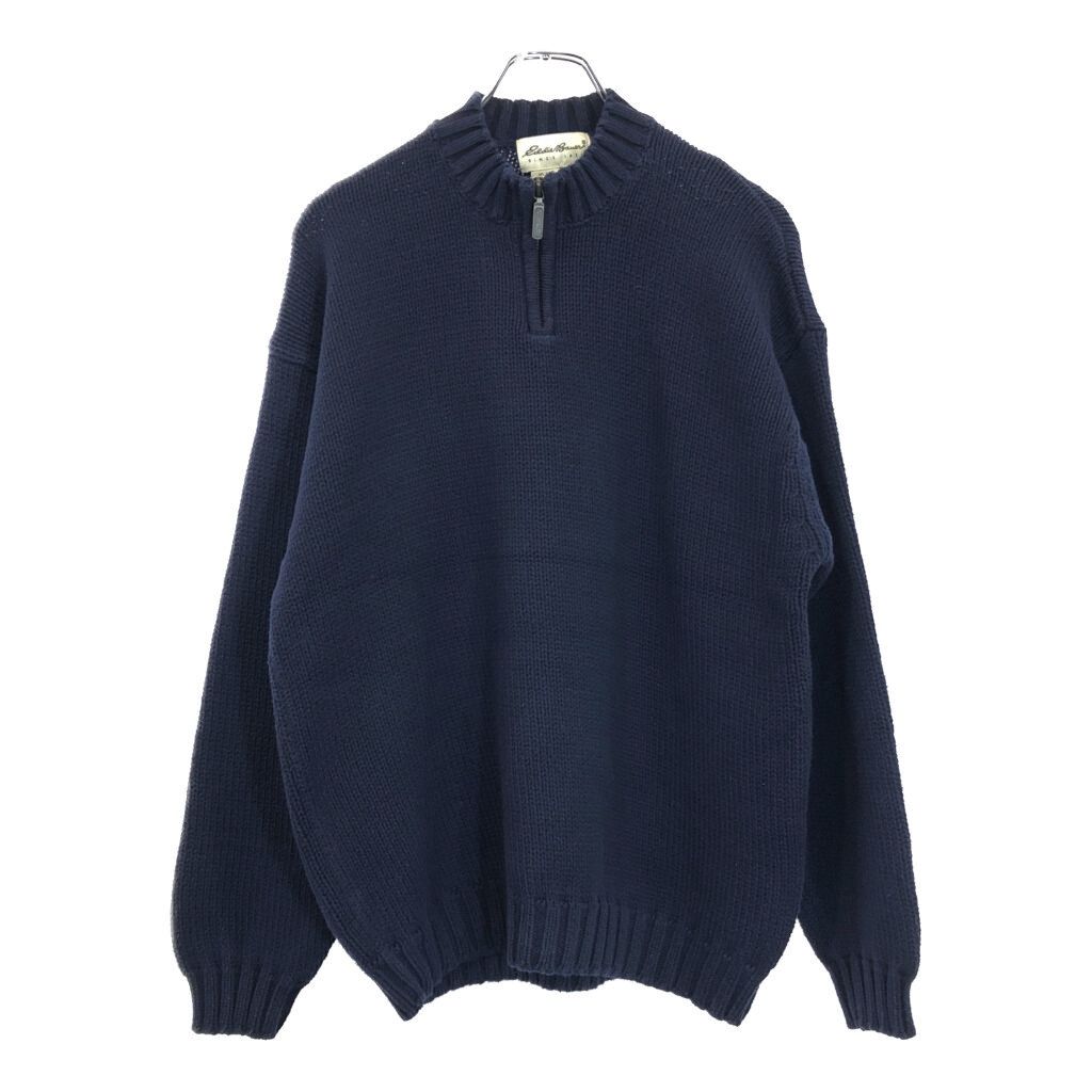 90年代 Eddie Bauer エディーバウアー ハーフジップ コットン ニット