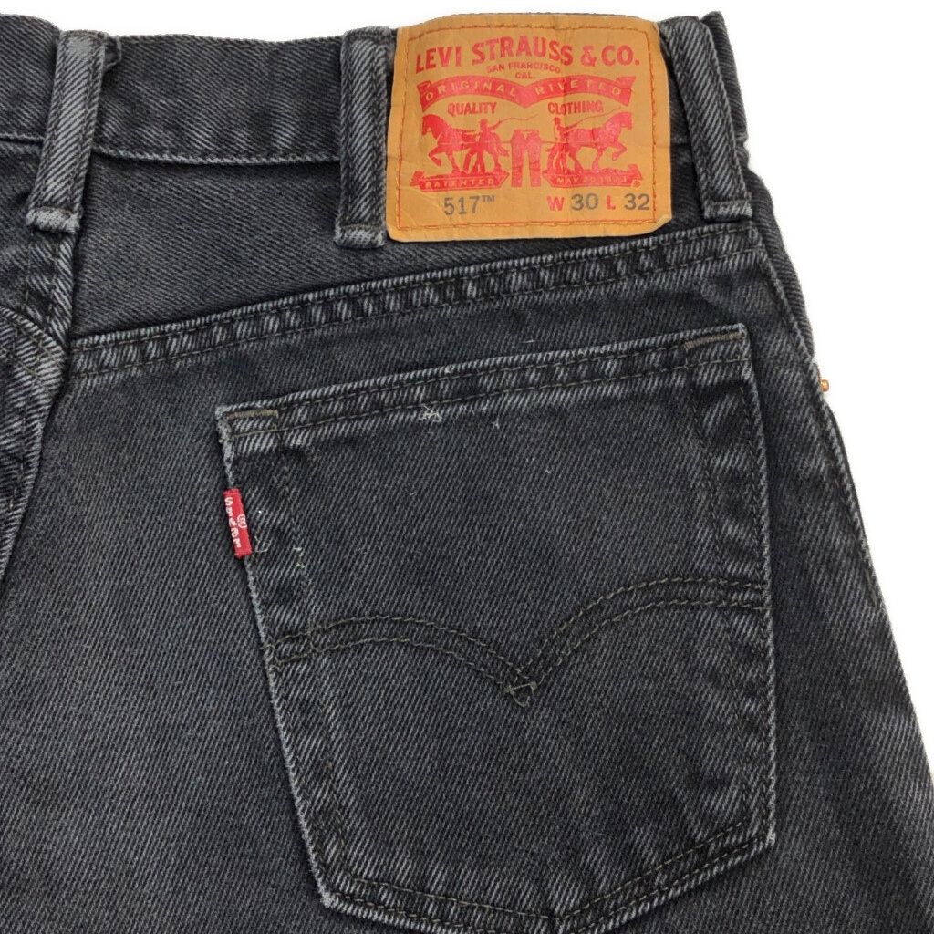 Levi's リーバイス 517 デニムパンツ ブラック(メンズ W30 L32)中古