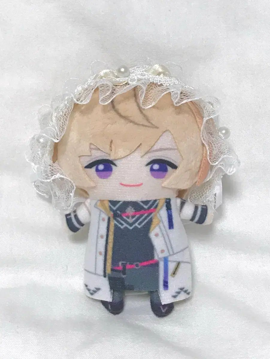 ハンドメイド ヘッドドレス アイボリー パペ ぬい ボールション WHO 風羅 かな토 10cm ぬいぐるみ