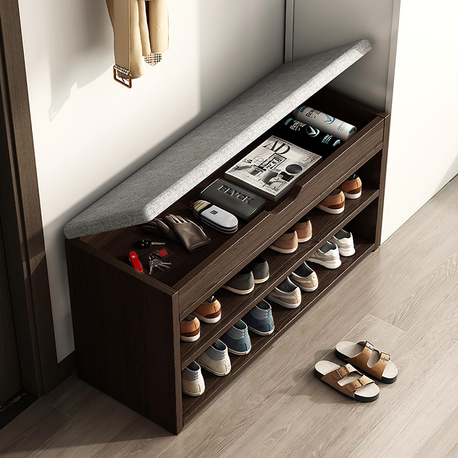 メルカリ最安値☆ ベンチ 収納 付 玄関 いす スツール 介護 にも メルカリ最安値☆ ベンチ 収納 付 玄関 いす スツール 介護 にも