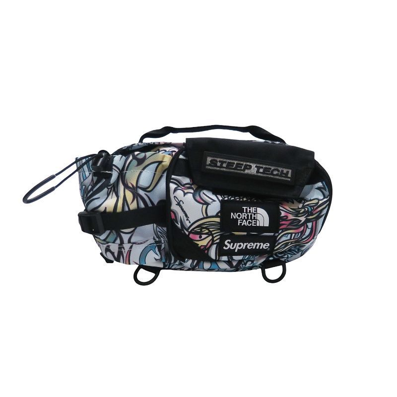 SUPREME シュプリーム x THE NORTH FACE ザ ノース フェイス 22 AW STEEP TECH WAIST BAG スティープテック ウエストバッグ マルチカラー ドラゴン Janz