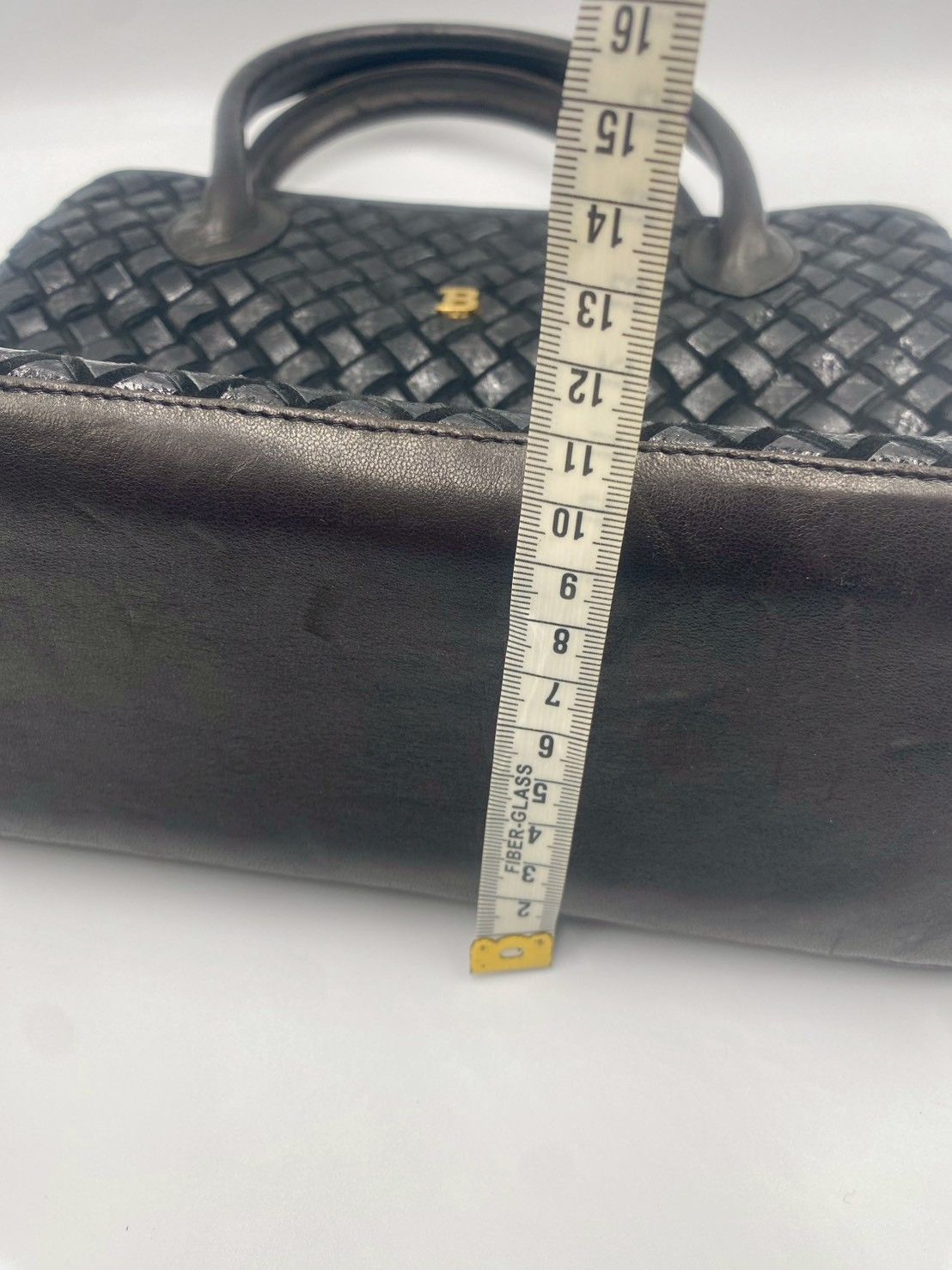 BALLY バリー 編み込み レザー タッセル トートバッグ ハンドバッグ