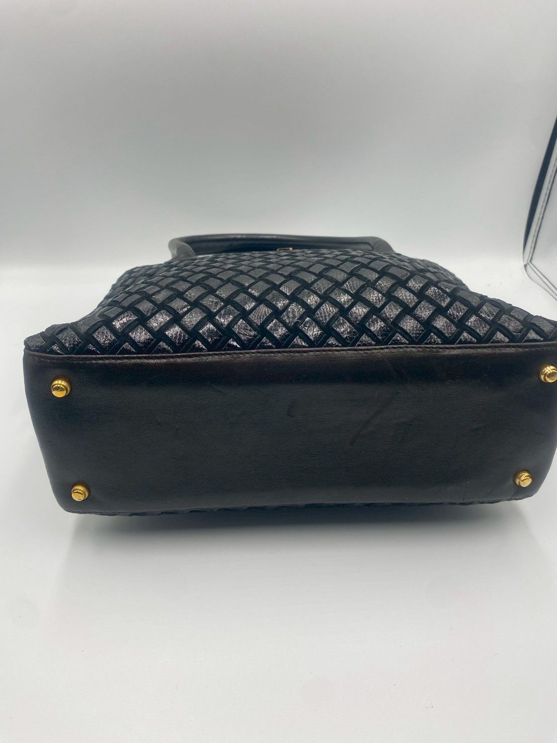 BALLY バリー 編み込み レザー タッセル トートバッグ ハンドバッグ