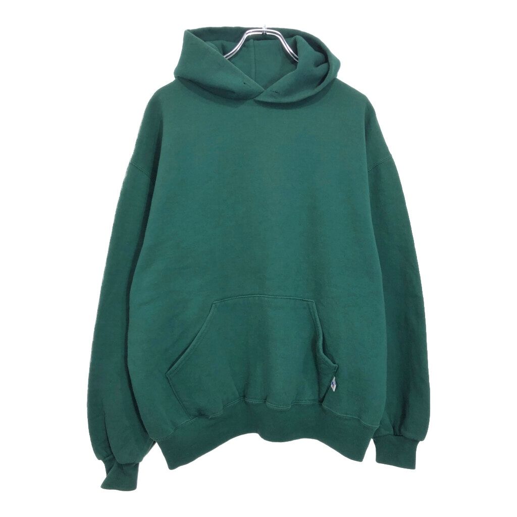 90年代 USA製 RUSSELL ATHLETIC ラッセル パーカー グリーン(メンズ L)中古 古着 U8657 90年代 USA製 RUSSELL ATHLETIC ラッセル パーカー グリーン(メンズ L