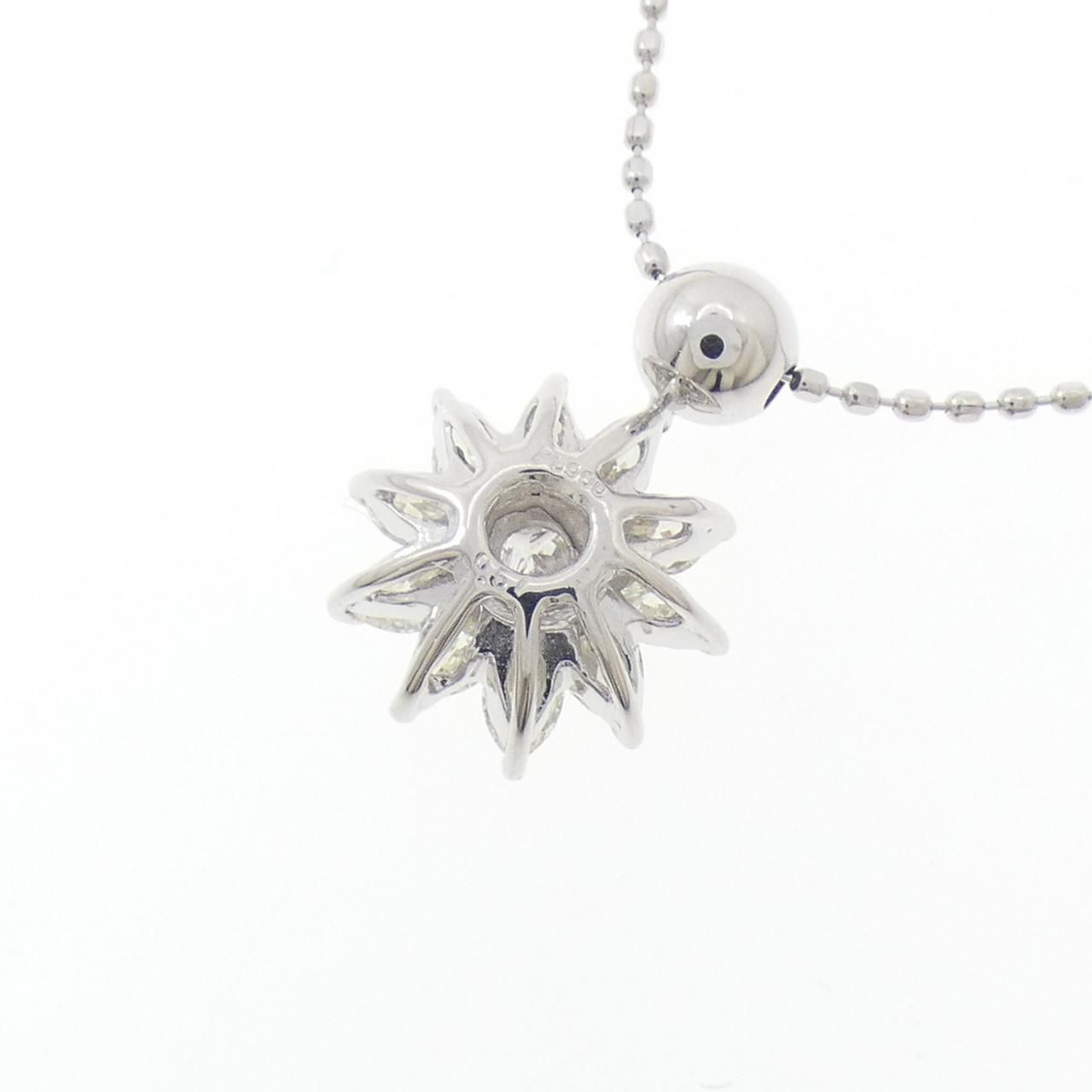 Pt900/K18WG ダイヤモンド ネックレス 0.51CT - メルカリ