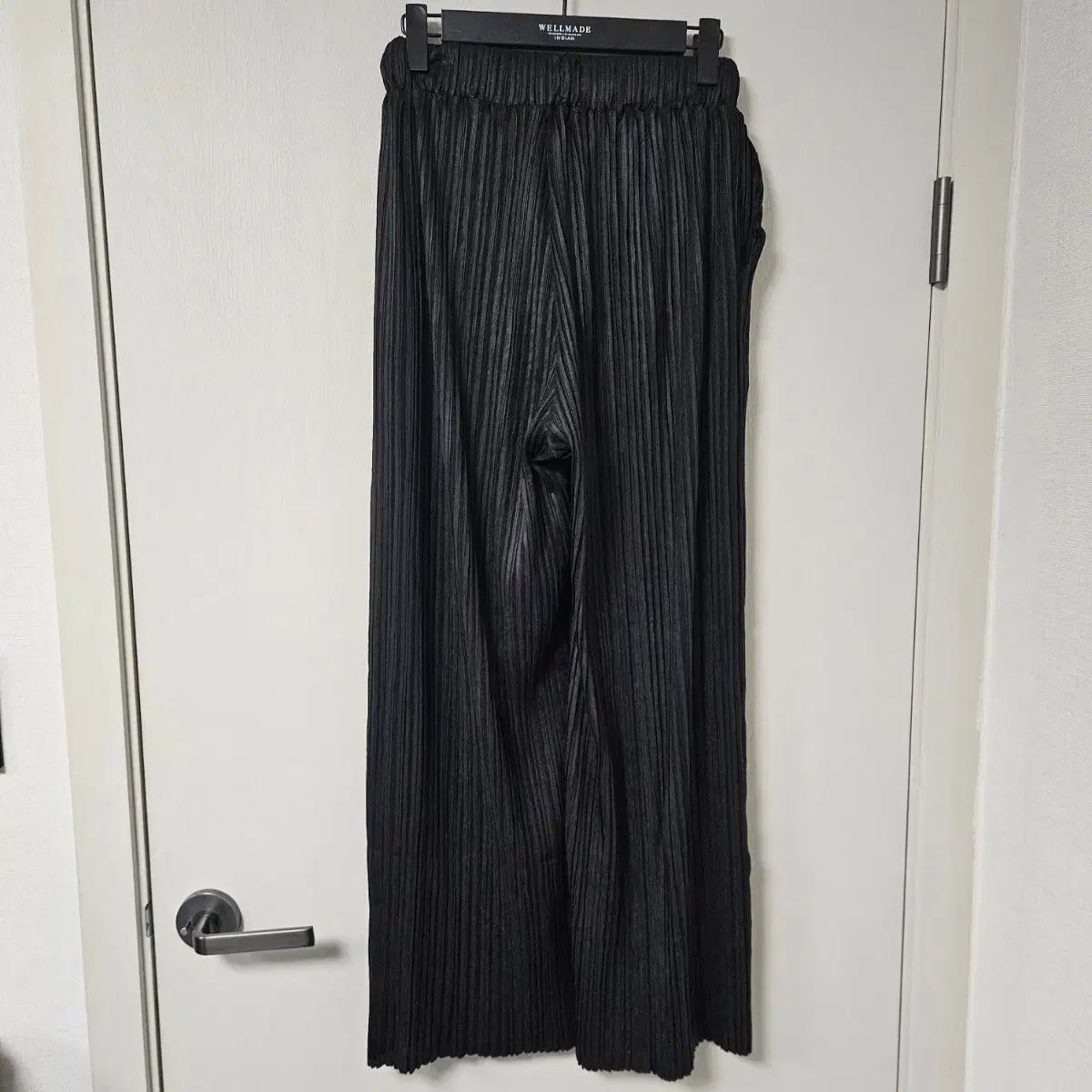  ルイ リー プリーツ パンツ Black L スラックス パンツ