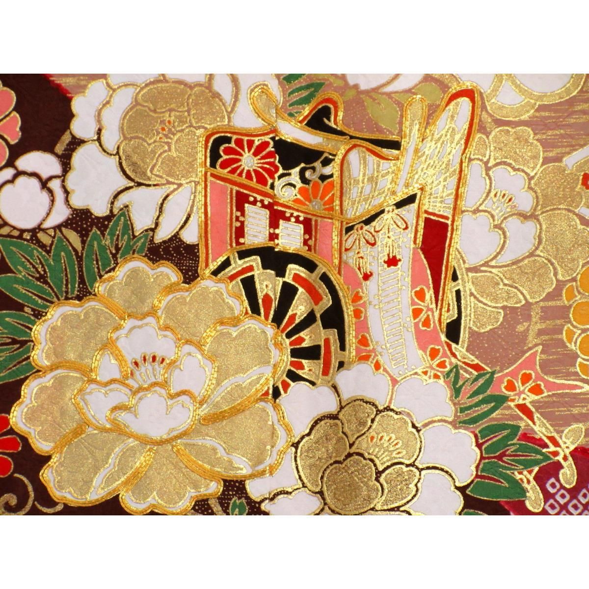 振袖 友禅金彩加工 刺繍入り - メルカリ