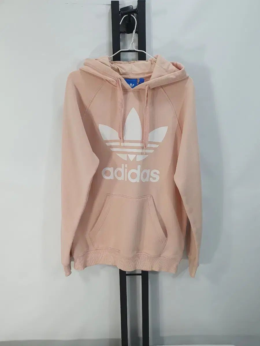 アディダス フードT BIGトレフォイル 起毛 ピンク 100
