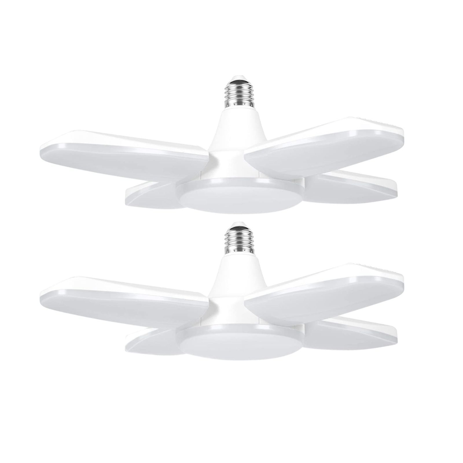 【在庫処分】納戸 倉庫 車庫 角度調節可能 作業灯 工事不要 取付簡単 天井照明 6500K 昼白色 LED電球 6000lm 80W 屋内 2個 ペンダントライト LED ガレージライト