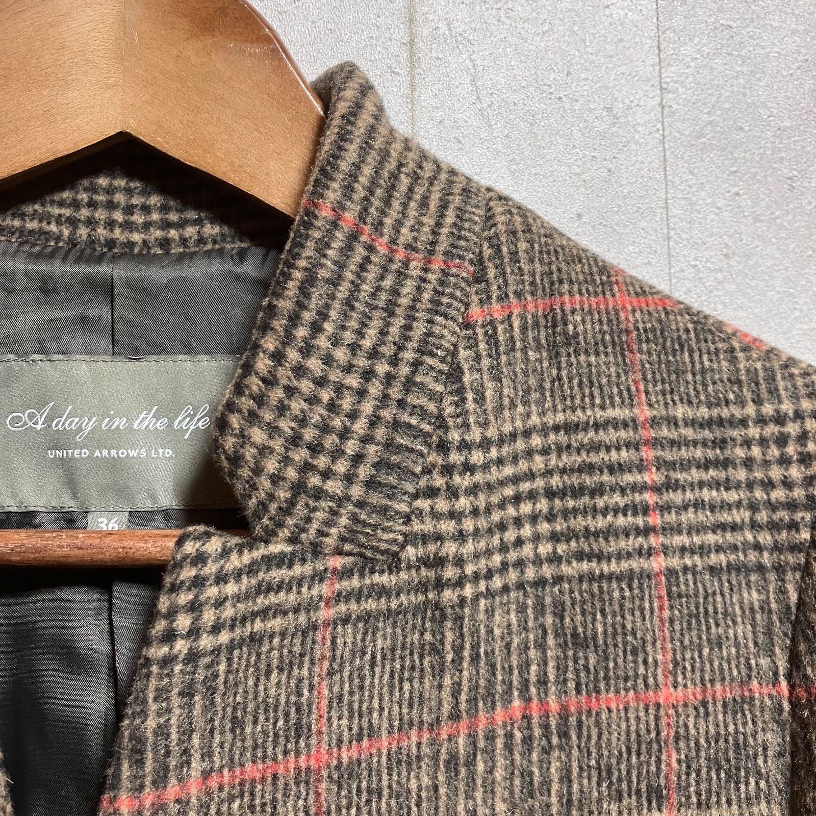 UNITED ARROWS ユナイテッドアローズ チェック ロング コート アウター