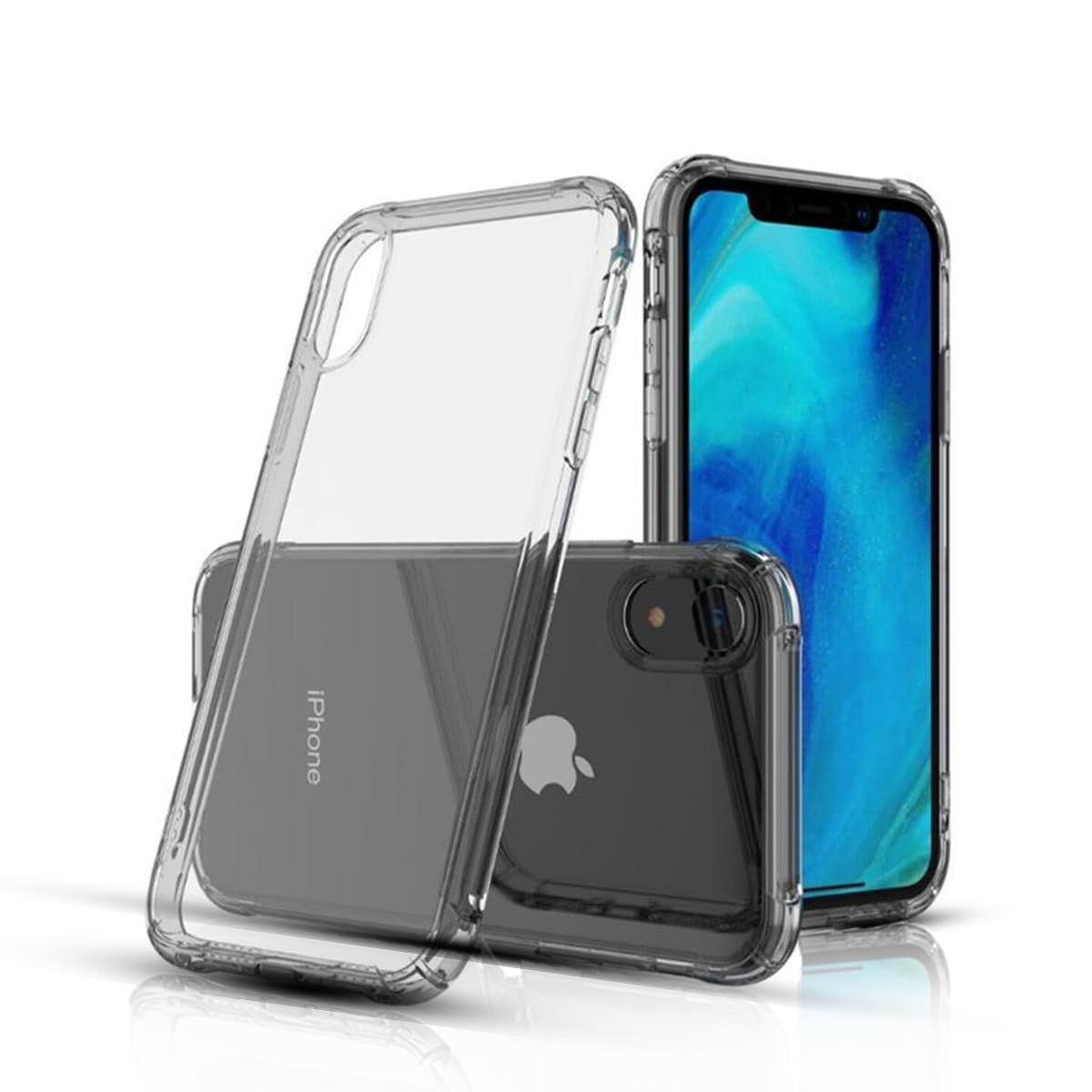 携帯アクセサリー iPhoneXs JACRON iPhonexs/iPhonex ケース ソフト TPU 耐衝撃 Qi充電対応 黄変