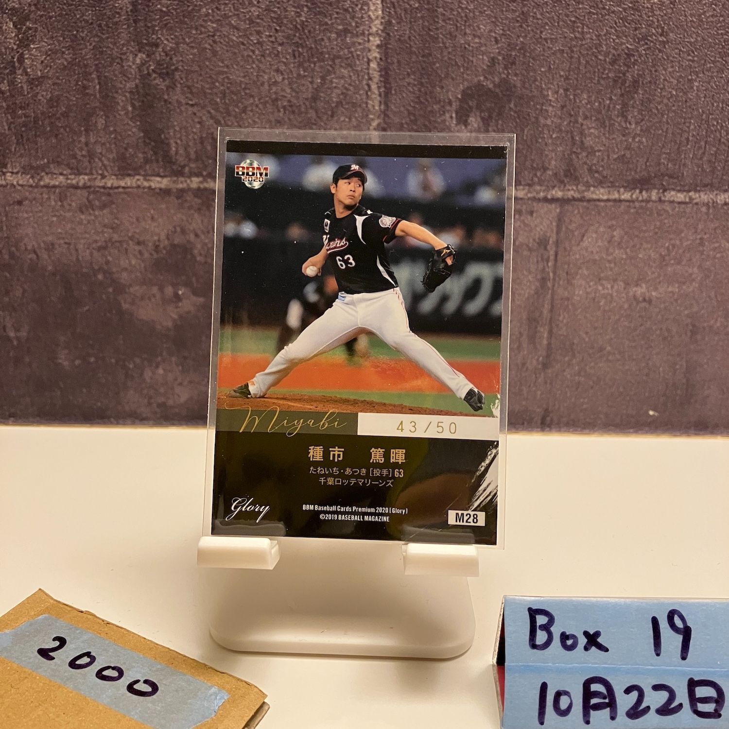 bbm 2020 GENESIS 山本由伸 種市篤暉 コンボパッチカード BBM 種市篤