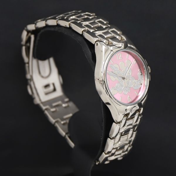 QZ ディズニー ミッキーマウス ミニーマウス ピンク文字盤 レディース