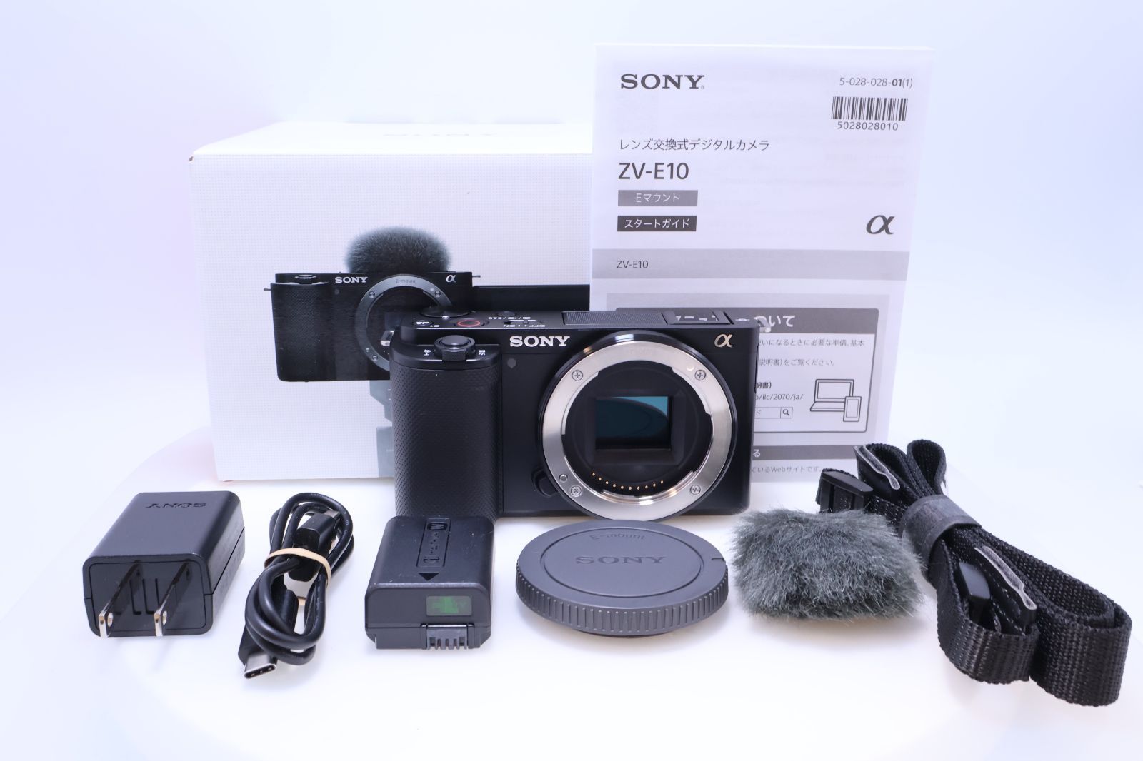 未使用品】SONY ZV-E10 ボディ レウィンドスクリーン付属 ブラック ZV
