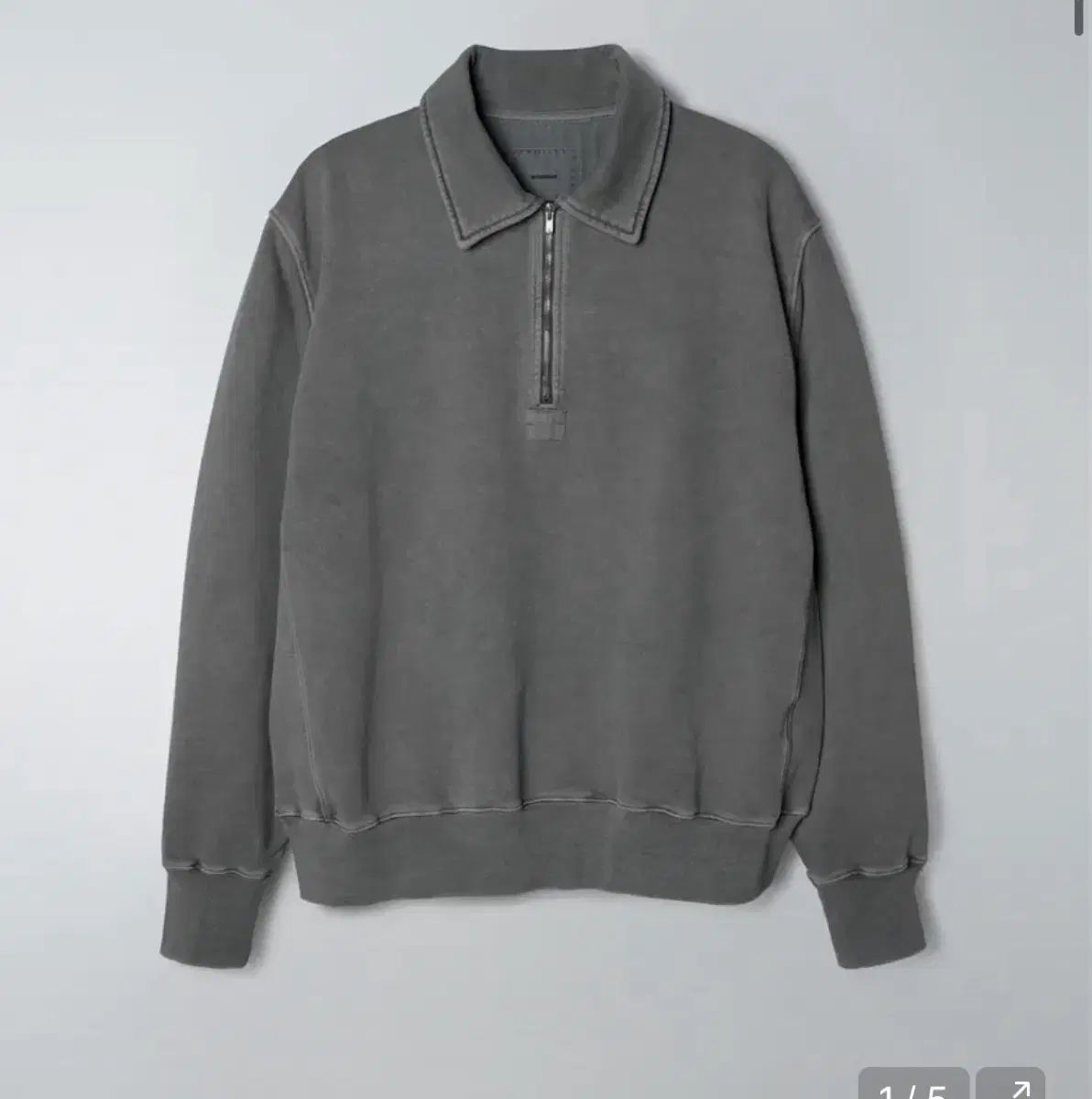 INTHERAW(インザロウ) ハーフジップアップ SLATE GREY サイズ 2