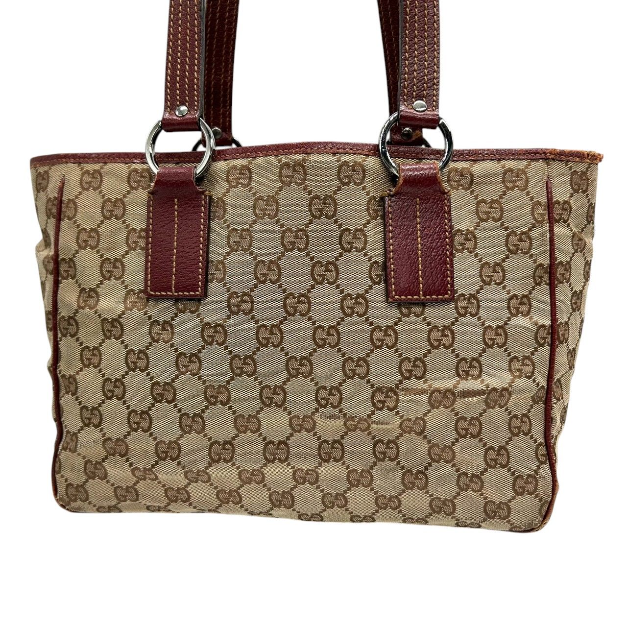 1円 GUCCI グッチ 113019 3444 GGキャンバス×レザー トート