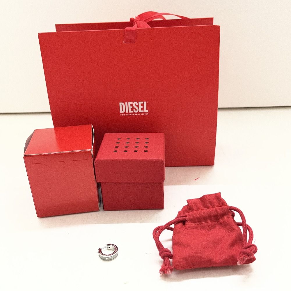06w15856 DIESEL ディーゼル ステンレススチール ピアス フープ リング