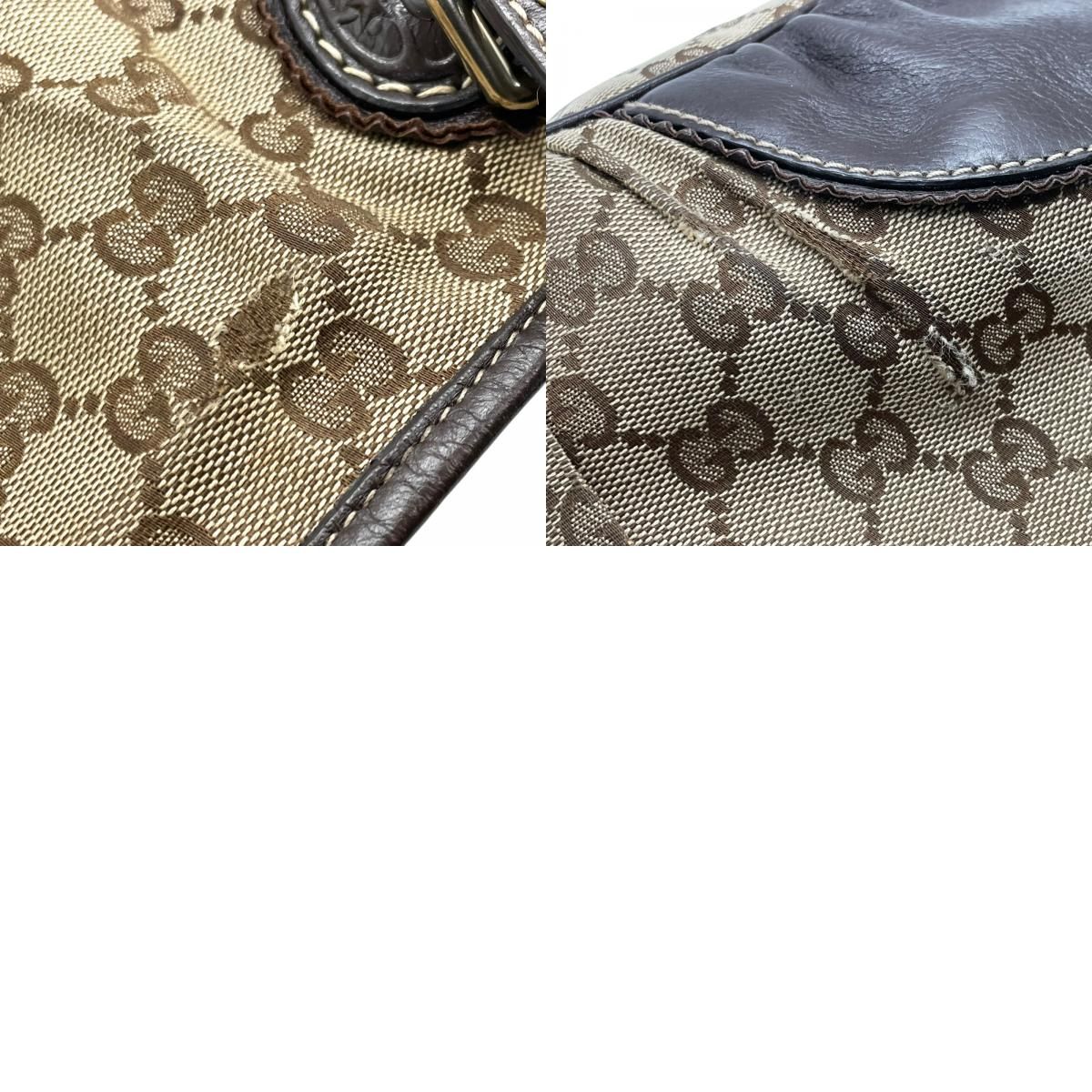 GUCCI グッチ GGキャンバス ハート タッセル トートバッグ ブラウン 